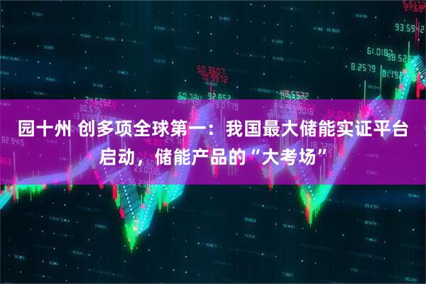 园十州 创多项全球第一：我国最大储能实证平台启动，储能产品的“大考场”
